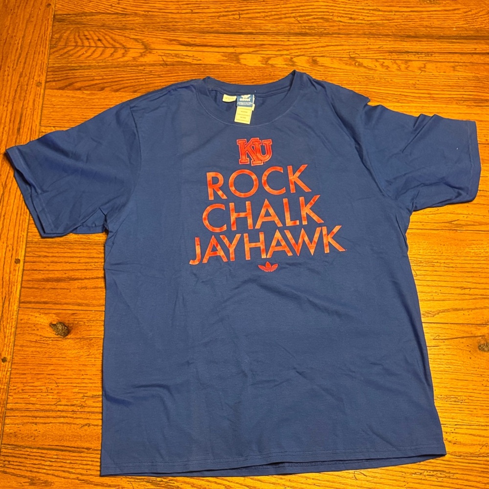 adidas Blue Tee with Red Graphic